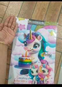 Unicorn 🦄 With Cake Cardboard For