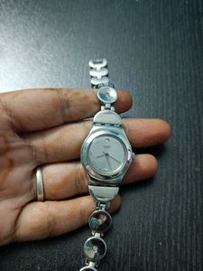 Vintage Silver Swatch Watch