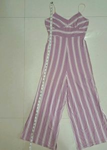 Lavender Striped Jumpsuit