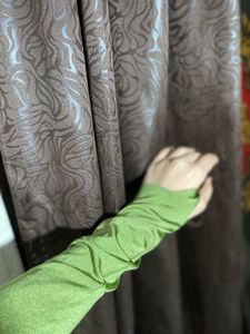 Green Long Sleeve Crop Top