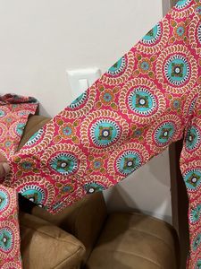 Printed Pink Kurta