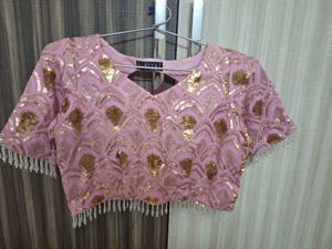 Pink Ruffle Ethnic Gown