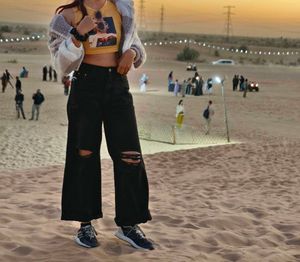 Ripped Black Wide Leg Jeans