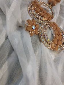 Peach Earing party Wear Type