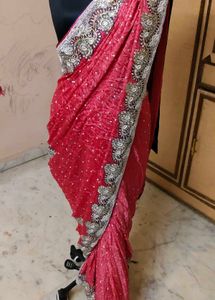 heavy work Saree with blouse available 💝