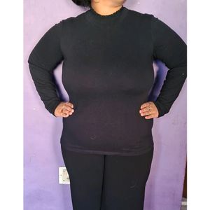 Black Classy Highneck For Winters