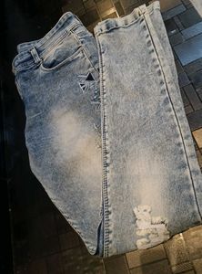 Distressed Denim Jeans