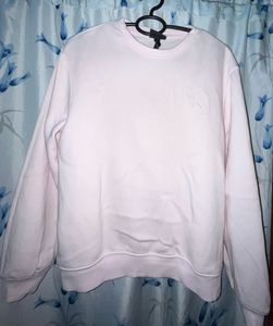 H&M Baby Pink Sweatshirt For Women