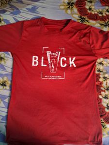 Red Block V Graphic Full Sleeve T-Shirt