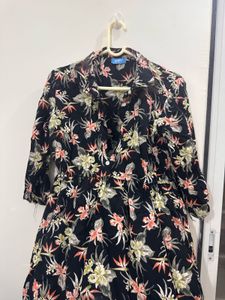 Black Cotton Dress, Bust- 36