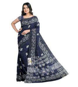Elegant Blue Printed Saree