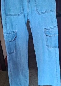 Light Blue Cargo Jeans