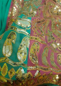 Aqua Blue Embellished Saree