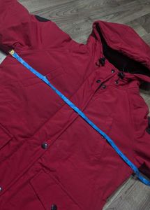 converse red hooded jacket