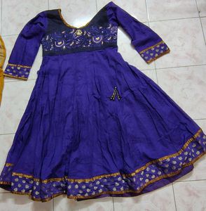 Purple Anarkali Top