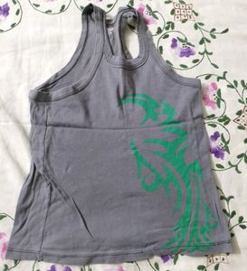 Grey Cotton Sleeveless Vest (Boy)