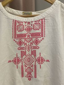 Print White Tunic Top