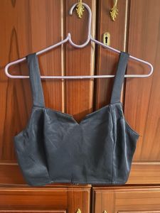 Chic Navy Blue Crop Top