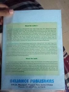 Agricultural &amp; Food Engineering Book