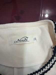 Cream Dress with Black Trim