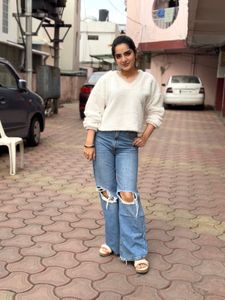 Ripped Wide Leg Jeans