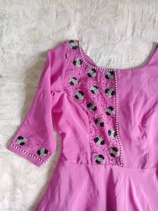 Elegant Pink Ethnic Gown