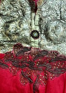 Pink Embroidered Anarkali Dress Length 50