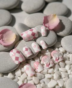 Pink Plaid Press-On Nails