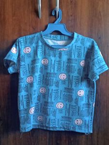 Blue Graphic Print Tee