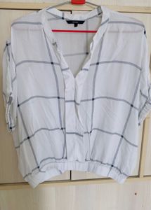 Checkered White Top