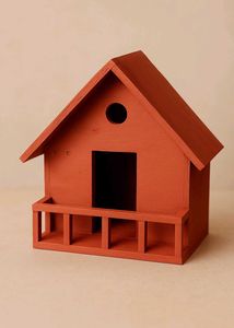 Cute Terracotta Birdhouse with Balcony