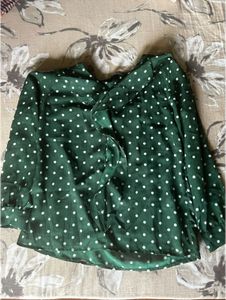 Green Polka Dot Top