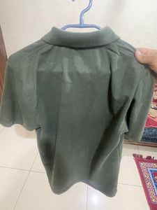 olive colour polo T-shirt