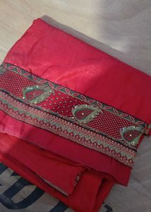 Elegant Red Saree