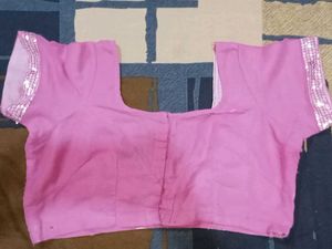 Pink Floral Saree With Blouse