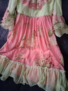 Girls' Floral Chiffon Dress