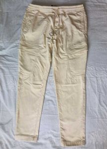 ZUDIO Branded Beige Cargo Joggers Pant
