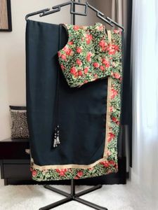 Partywear Beautiful Saree With Blouse Stitched