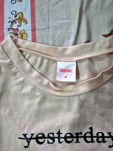 Trendy &#39;NOW&#39; Ruched URBANIC Tee