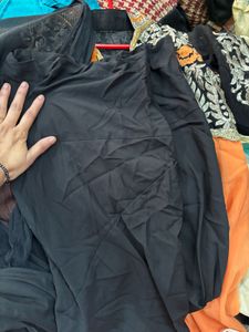 Orange &amp; Black Anarkali