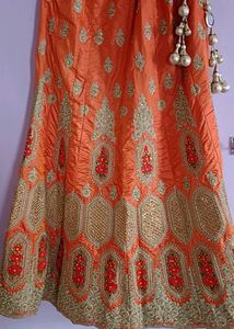 Orange Lehenga Choli With Dupatta