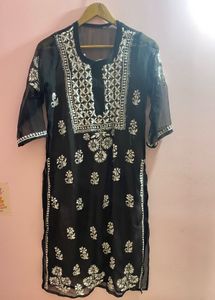 Black Embroidered Kurti