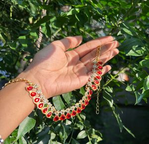 Red Stone Choker Necklace