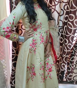 Floral Embroidered Anarkali Suit