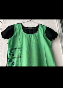 Crepe Green  Kurti