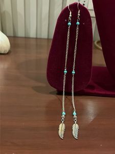 Feather Drop Earrings