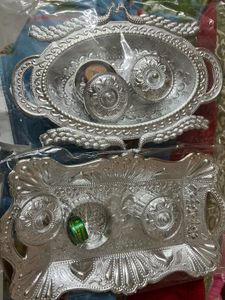 Silver Plated Pooja Thali Set