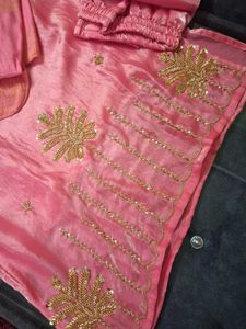 Pink Embroidered Kurta Set xl