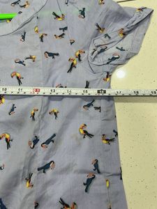 Bird Print Tunic Top