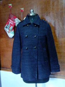 Navy Blue tweed coat